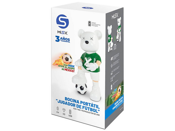 Bocina Inalámbrica Misik MS248, Bluetooth, Color Verde.