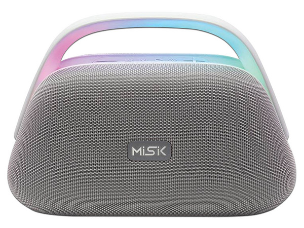 Bocina Portátil TWS Misik MS268, 16 Watts RMS, Batería recargable, Bluetooth, Entrada Auxiliar. Color Negro.