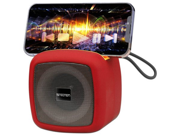 Bocina NECNON portátil NB-09, 
Bluetooth, 
Color Rojo.