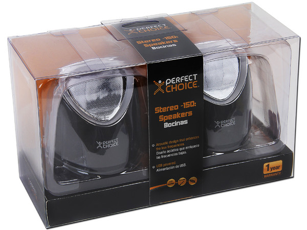 Bocinas Perfect Choice Stereo-150, USB.