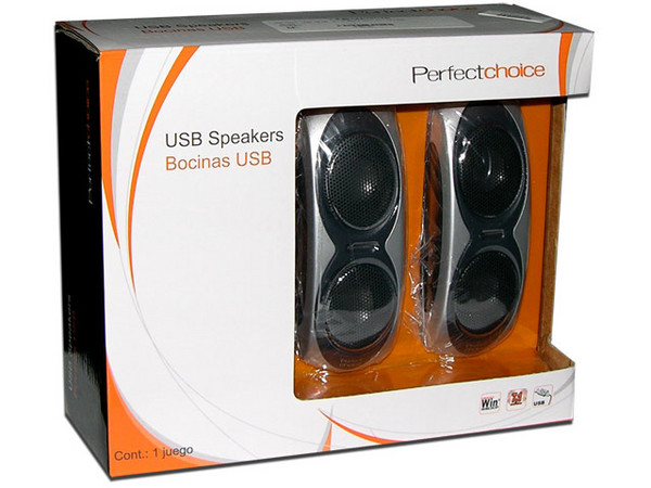 Bocinas USB Perfect Choice con software para simulación de sonido 5.1