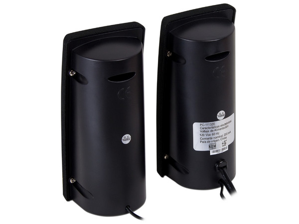 Bocinas Perfect Choice de 200 Watts PMPO, Color Negro.