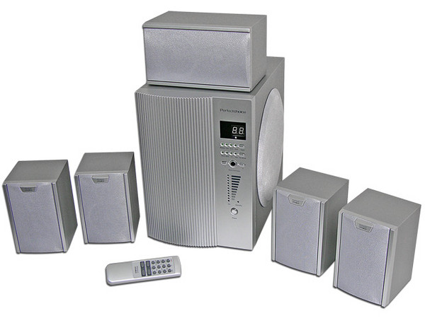 Bocinas Perfect Choice 5.1 con Control Remoto Inalámbrico, Sellado Magnético.
