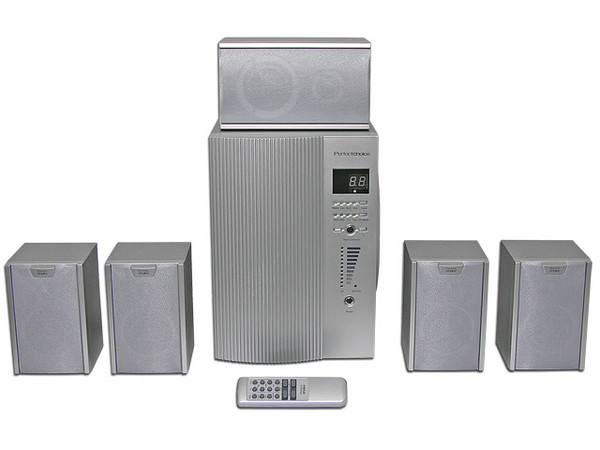 Bocinas Perfect Choice 5.1 con Control Remoto Inalámbrico, Sellado Magnético.