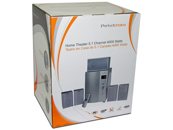 Bocinas Perfect Choice 5.1 con Control Remoto Inalámbrico, Sellado Magnético.