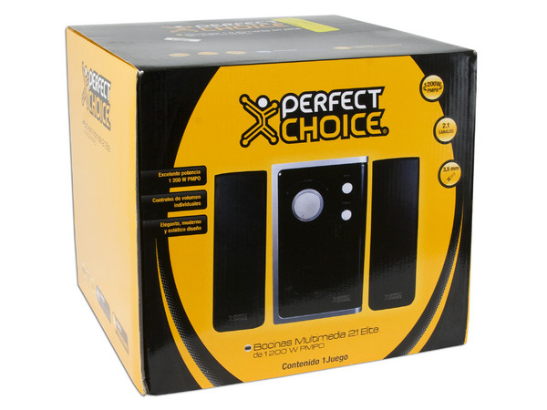 Bocinas Perfect Choice Multimedia 2.1 Elite de 1200 Watts PMPO