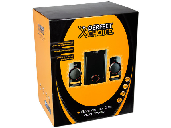 Bocinas Perfect Choice Zen 2.1 de 1000 Watts PMPO   