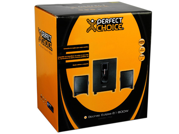 Bocinas Perfect Choice Eclipse 2.1 de 800 Watts PMPO