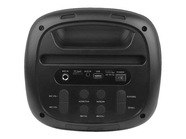 Mini Bafle Inalámbrico Perfect Choice PC-112716 Dual, 30W, Bluetooth, USB, 6.5W, 30W, RGB, Color Negro.