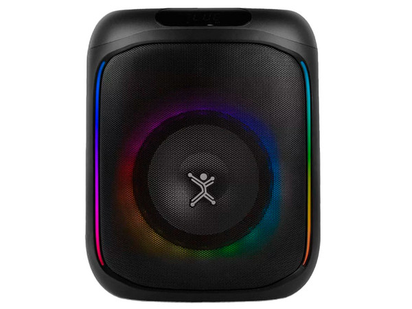 Mini Bafle Inalámbrico Perfect Choice, 30W, Bluetooth, USB, 6.5W, 30W, RGB, Color Negro.