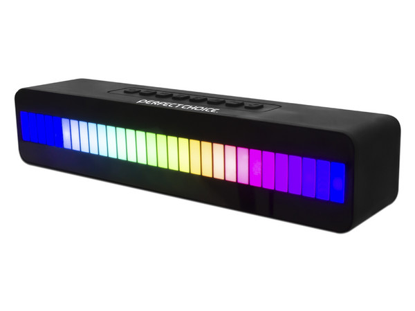 Bocina Portátil Recargable Perfect Choice Shine Beat RGB, Bluetooth 5.0, RGB. Color Negro.