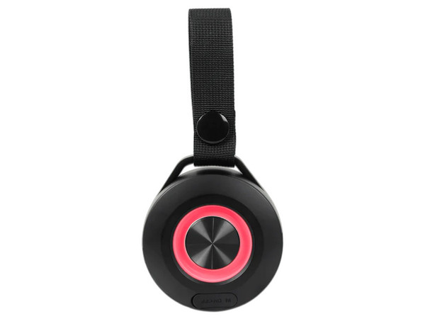 Bocina portátil recargable Perfect Choice RGB Handy, Bluetooth 5.0. Color Negro.