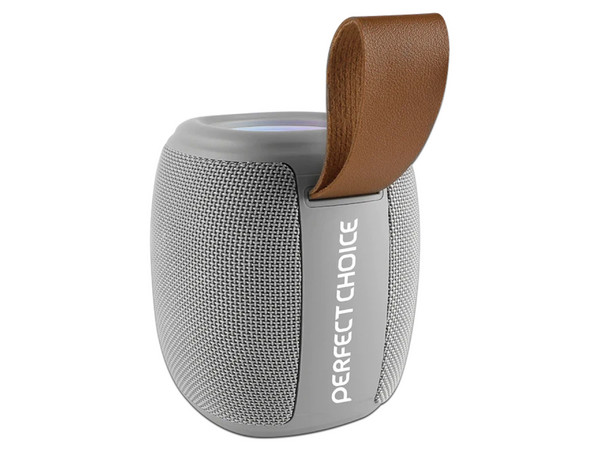 Bocina portátil Perfect Choice Novel Drum, Bluetooth. Color blanco.