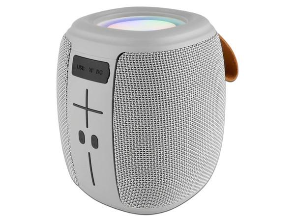 Bocina portátil Perfect Choice Novel Drum, Bluetooth. Color blanco.