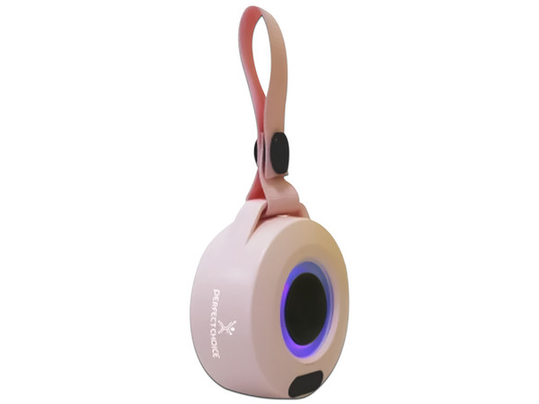 Bocina portátil recargable Perfect Choice Handy RGB, Bluetooth, 3.5mm. Color Rosa.