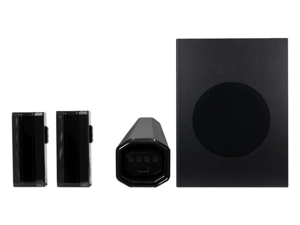 Sistema de teatro en casa Perfect Choice PC-113188, Auténtico Sonido 5.1, 160W (RMS). Color Negro