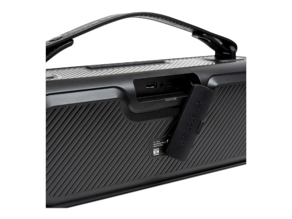 Bocina Portátil Perfect Choice Soundus, Bluetooth, 30W, Iluminación RGB, Color Negro.