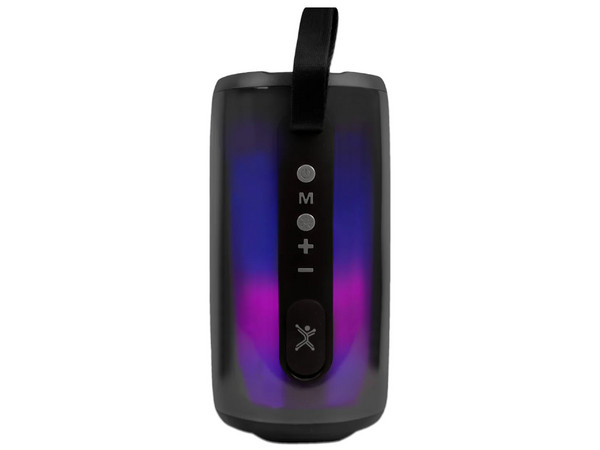Bocina inalámbrica RGB Perfect Choice Cosmo, con 2 micrófonos inalámbricos, sonido potente y diseño portátil, modelo PC-113287.