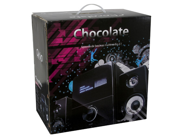 Bocinas PIXXO Chocolate con Display, 2.1