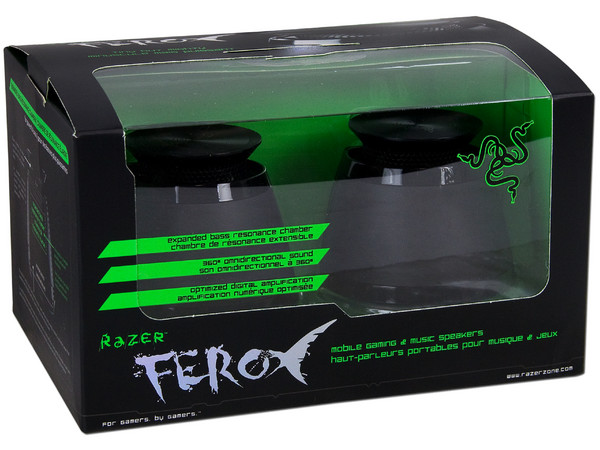 Bocinas Portátiles Razer Ferox estéreo 2.0, Sonido de 360 grados.