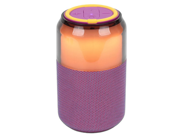 Bocina Portátil STF Mobile Bolt ST-S77460 de 5W RMS, Luz LED, Bluetooth 5.4, IPX3. Color Lila.