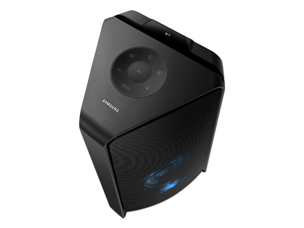 Torre de Sonido Samsung MX-T50/ZX, Bass Booster de 500W, Iluminación LED, USB, Bluetooth, Color Negro.