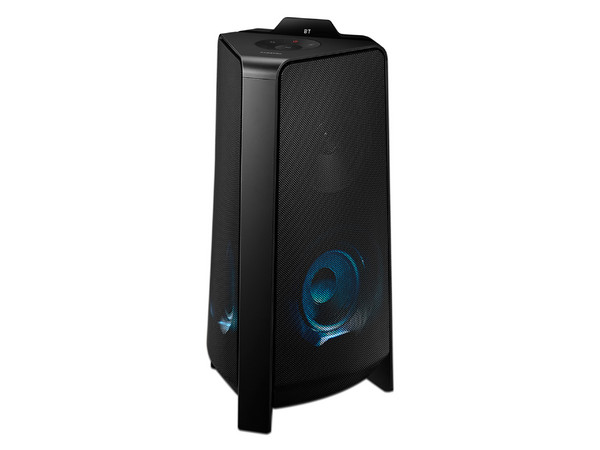 Torre de Sonido Samsung MX-T50/ZX, Bass Booster de 500W, Iluminación LED, USB, Bluetooth, Color Negro.
