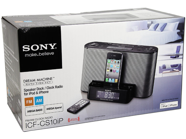 Radio despertador Sony Dream Machine para iPod/iPhone, con control remoto.
