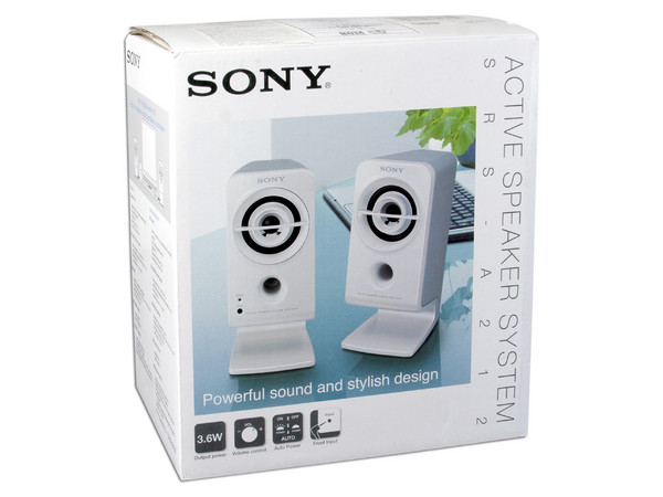 Bocinas Sony Active Speaker System para Laptop o iPod. Color Blancas