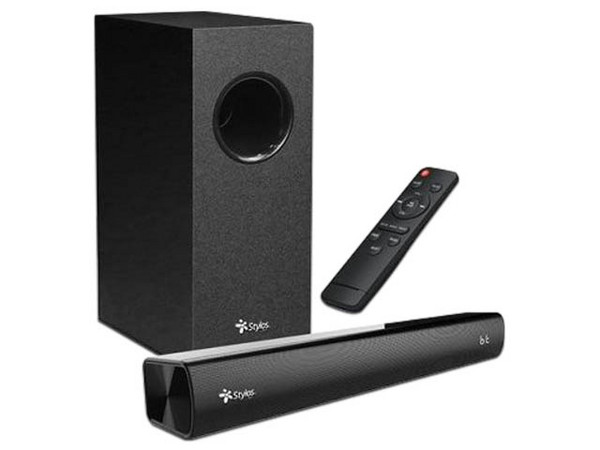Barra de Sonido con Subwoofer Stylos STAB210B, Potencia RMS de 40W, 2.1 Canales, 3.5mm, HDMI, USB, Bluetooth, Color Negro.