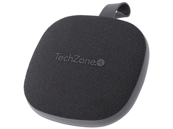 Bocina Portátil TechZone TZSP01 de 5W, Bluetooth 5.3, Resistencia al agua IPX7. Color Negro.