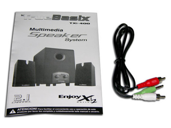 Bocinas TrueBasix 2.1, 2500W PMPO. Color Negro