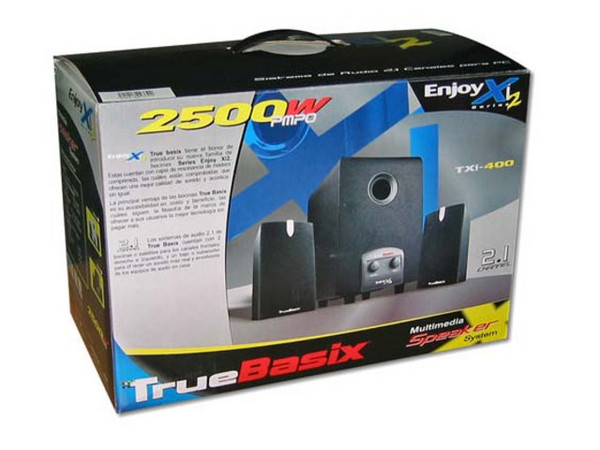 Bocinas TrueBasix 2.1, 2500W PMPO.