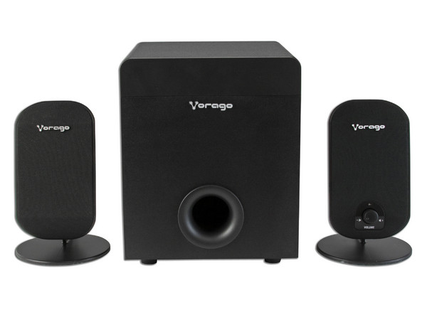 Bocinas Vorago Black Bass 2.1 con Subwoofer, 120 Watts PMPO