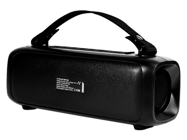 Bocina Inalámbrica Vorago BSP-260 de 16W, Bluetooth, Iluminación RGB, Color Negro.