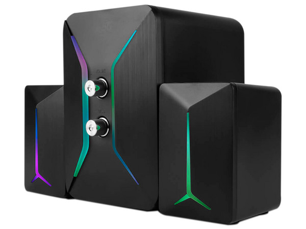Bocinas Vorago Start the Game SPK-250 2.1, RGB, 3.5mm, Bluetooth. Color Negro
