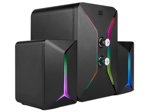 Bocinas Vorago Start the Game SPK-250 2.1, RGB, 3.5mm, Bluetooth. Color Negro