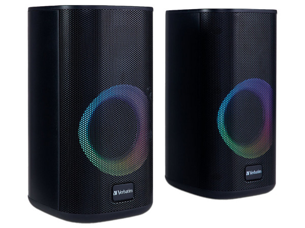 Bocinas de Escritorio Verbatim 70747, RGB, Bluetooth, Jack 3.5mm. Color Negro.