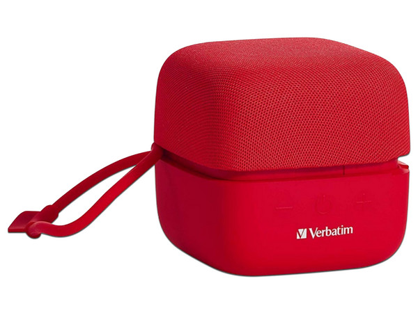 Altavoz Inalámbrico Verbatim Cube VB70225 de 5W, TWS, Bluetooth, Micro SD. Color Rojo.