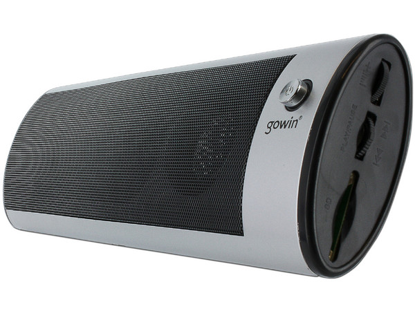 Bocina Portátil Recargable Gowin, Reproduce archivos MP3 desde memorias USB o SD.