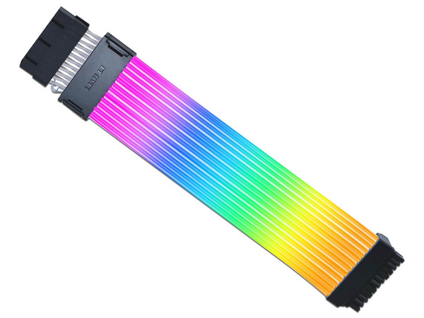 Cable ATX Lian Li PW24-1W-T ARGB de 24 Pin, Con Controlador, Direccionable, Color Negro.