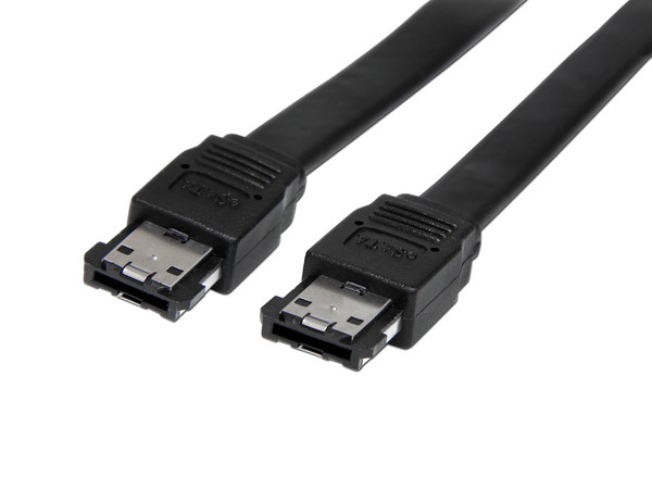 Cable blindado de eSATA (7 pin) Macho a eSATA (7 pin) Macho, 90cm.