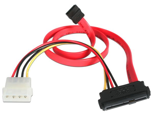 Cable Divisor SAS 29 Pines a Molex Macho LP4 y SATA