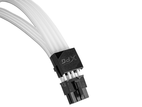Cable de Extensión GPU de 8 pines (6+2), XPG para tarjeta de video, iluminación ARGB, dos alargadores incluidos, funda de fibra óptica ultra densa.