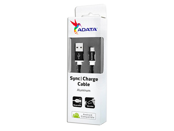 Cable ADATA USB 2.0 macho/MicroUSB macho de 1m. Color Negro.