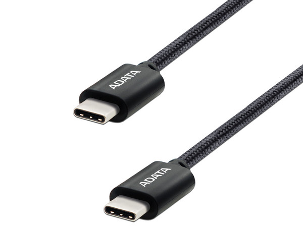 Cable USB ADATA CACC-200PN-BK, USB Tipo C a USB Tipo C (M-M), 2m, Color Negro.