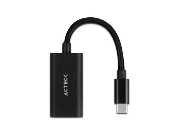 Adaptador Acteck Shift Plus AH440, de USB-C (M) a HDMI (H). Color Negro.