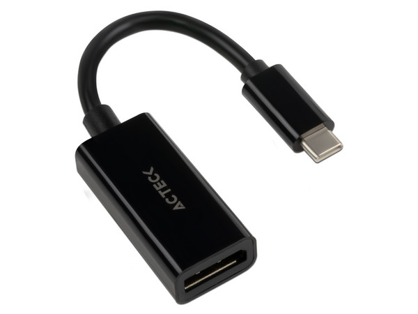 Adaptador Acteck AD420 de USB-C a DisplayPort Shift Plus, Color Negro.