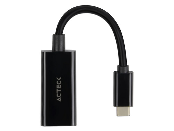 Adaptador Acteck AD420 de USB-C a DisplayPort Shift Plus, Color Negro.