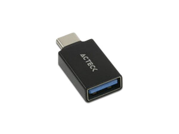 Adaptador Acteck Shift Plus AU210, de USB-C (M) a USB-A 3.0 (H), tipo Dongle OTG. Color Negro.